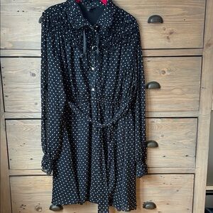 River Island Black and White Polka Dot dress US SZ 12